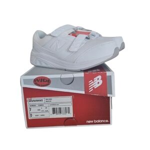New Balance 928 White Leather Sneakers 7 Wide NIB